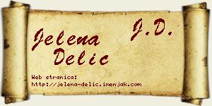 Jelena Delić vizit kartica